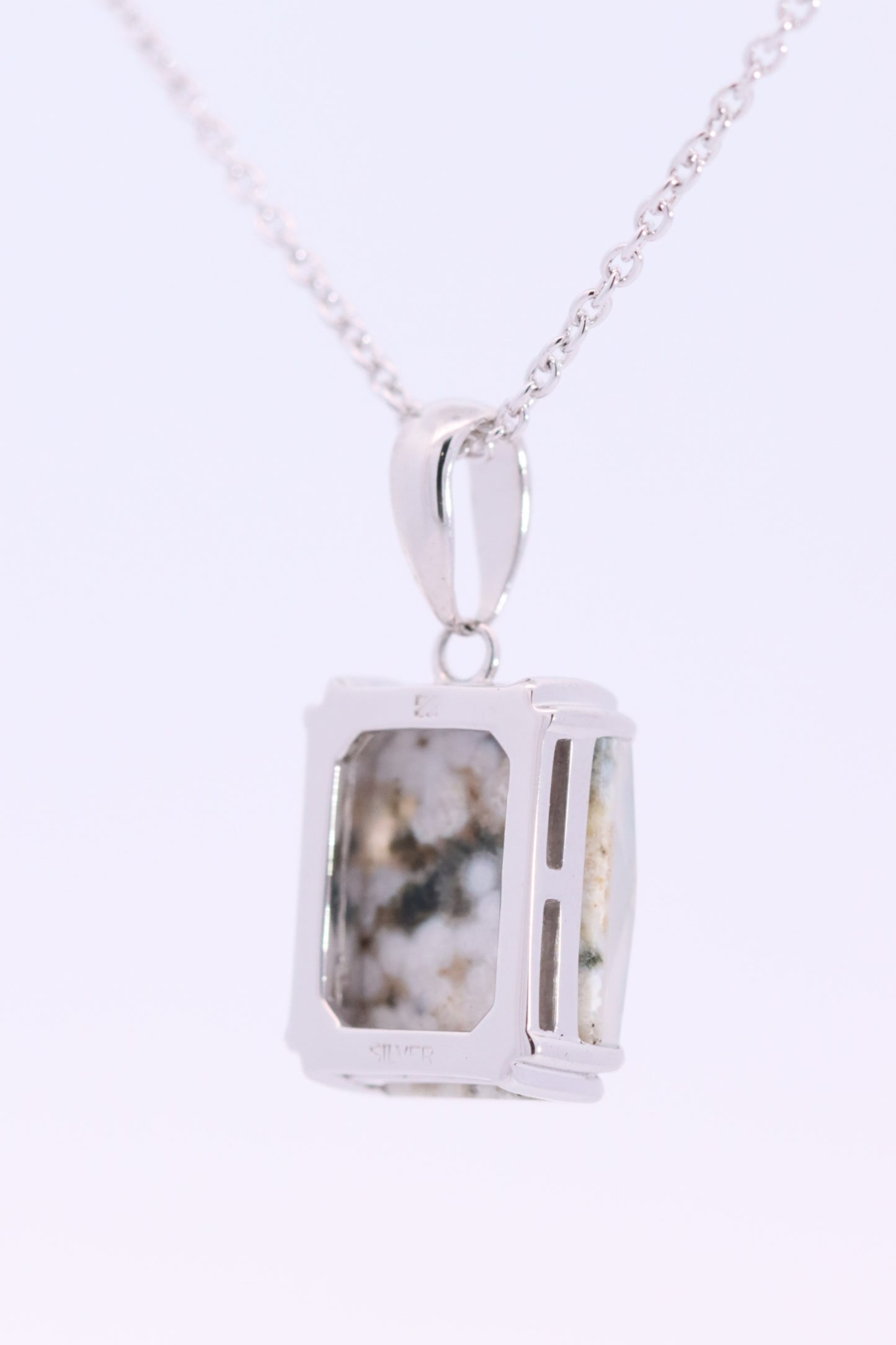 [Dablet stone pendant] ocean jasper + quartz