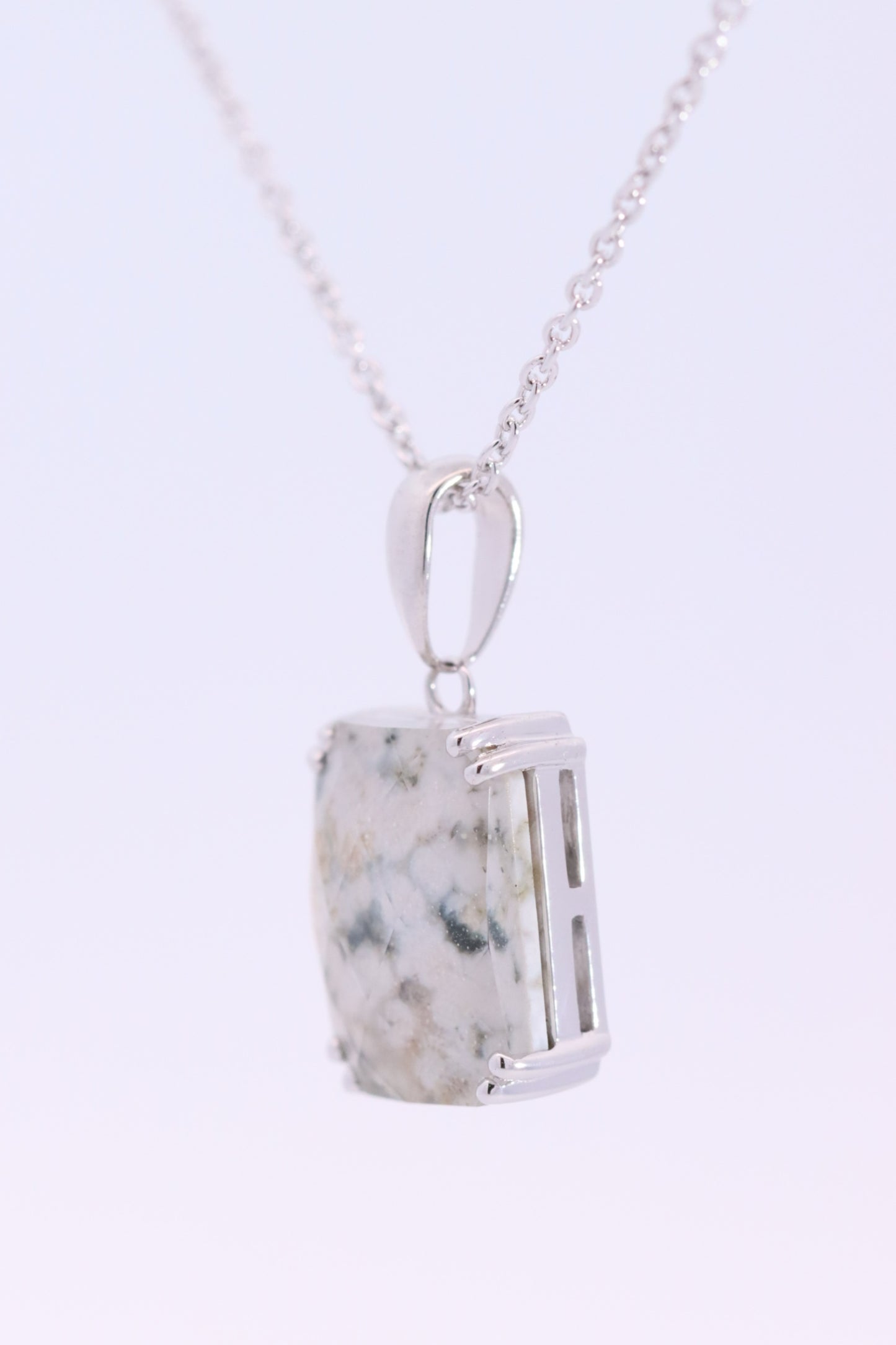 [Dablet stone pendant] ocean jasper + quartz