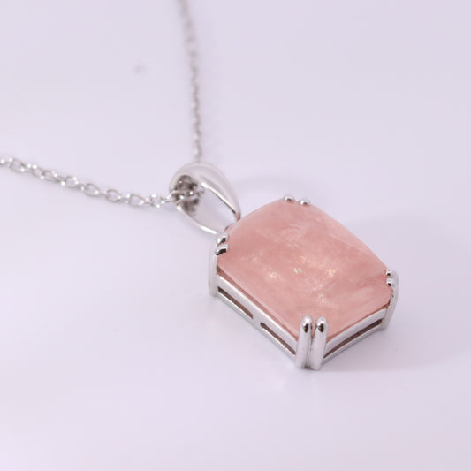 [Dablet stone pendant] rhodochrosite + quartz